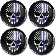 Biomar Labs 4 x 70mm 3D Domed Car Wheel Centre Center Rims Stickers Decals for Caps Vehicle Auto Tun