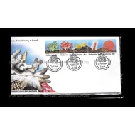 1992 Marine Life (S4) Corals of Malaysia FDC with stamps Good (lightly toned & spots)