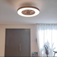 超薄吸頂風扇燈 (40W) 吊扇+吊燈 Chandelier Light/Pendant Light + Ceiling Fan 收藏風葉 倍加安全 24檔變頻風力 四檔定時 正反可轉 慳地方 覆蓋面