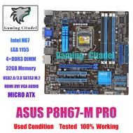 ASUS P8H67-M PRO motherboard LGA1155 DDR3 32G VGA+DVI+HDMI m-ATX