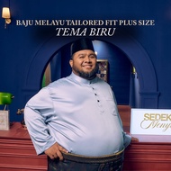 Tema Biru - PLUS SIZE Baju Melayu Tailored Fit Bulan Bintang 2025 (NEW)