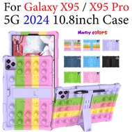 For Galaxy Tab X95 X95 Pro 10.8'' 2024 5G Soft Silicone Case Android Tab X95Pro Kids Stress Relief T