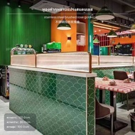 ฉากกั้นร้านอาหารเหล็กและสแตนเลส ฉากกั้นกระจกสำหรับบูธรับประทานอาหาร ฉากกั้นโต๊ะสำนักงาน แผงตกแต่งแบบ