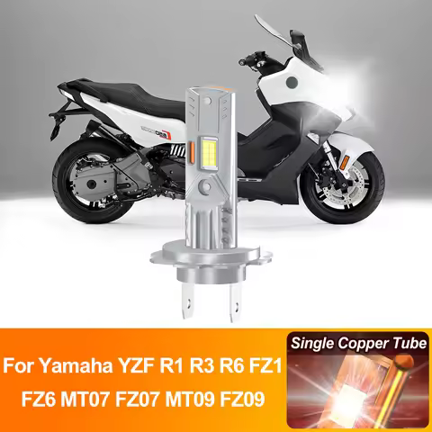 Motorcycle Led Headlight Bulb H7 CSP Chip Moto Front Lamp 12V Replace For Yamaha YZF R1 R3 R6 FZ1 FZ