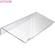 USTHOW Acrylic Keyboard Stand, Clear Ergonomic Design Computer Keyboard Holder, Working At Home Tilt