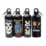Tumbler carbiner logo band acdc - tumbler misfit bottle - tumbler skena Megadeath - drinking bottle 