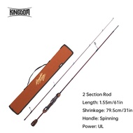Kingdom Carbon Fiber Fishing Rod - 2-Piece/3-Piece Casting Rod - Travel 2 Portable Set - Ultra-Light