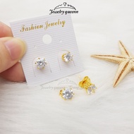 Khuyên Tai Nữ Xuping Titan Mạ Vàng 18K Gắn Đá Kiểu Dáng Thanh Lịch B25V14  | Jewelry Queenn