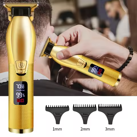 New Barber Trimmer Electric Hair Clipper Professional Shaver Beard Trimmer Men LED Display Cutting M