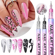 1Pc Nail Art Drawing Graffiti Pen Waterproof Painting Liner Brush DIY 3D Abstract Lines Fine Details