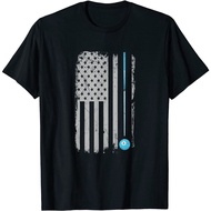 NEW LIMITED Pool Stick Billiards 8 Ball Vintage USA American Flag T-Shirt S-3XL tops tee