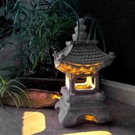 Japanese Style Courtyard Decoration Resin Solar Lamp Palace Lanterns Landscape Lights Home Gardening