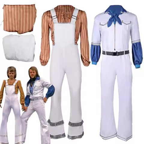 70s Retro Cosplay Bjorn Ulvaeus Cosplay Fantasia Costume Disguise For Men Male Adult Halloween Carni