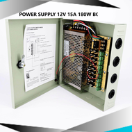 ตู้จ่ายไฟ 9 Ch. 12V 15A สำหรับกล้องวงจรปิด 8 จุด ไม่ต้องใช้ อแดปเตอร์ Switching Power Supply (Grey) 