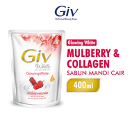 Giv White Sabun Mandi Cair Mulberry & Collagen Pouch 400ml