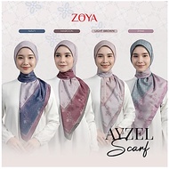 Zoya - Ayzel Print Scarf - Square Patterned Hijab Scarf - Ziplock Pouch