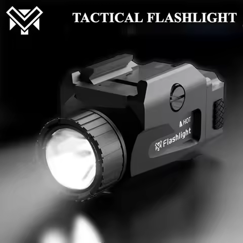 800LM Tactical LED Flashlight Airsoft Pistol Light Quick Release Scout Gun Lamp G17 18C 22 Fit 20mm 
