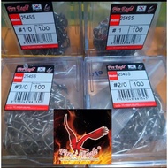 (MADE IN KOREA) 100PCS MATA KAIL STAINLESS STEEL FIRE EAGLE 254SS SUPER SHARP POINT FISHING HOOK MAD