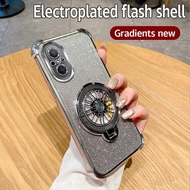 For Huawei Nova 9 Se Case Shockproof Electroplated TPU Rotating Gyro Stand Cover Phone Casing For Hu