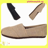 Toms Shoes Linen Shoes Stripe Color Mules Casual Women Flat Shoes