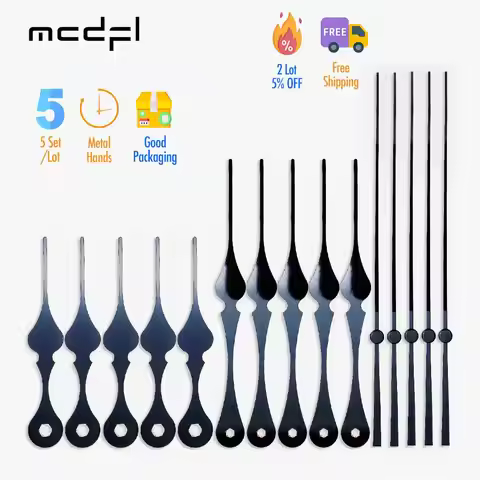 MCDFL Wall Clock Mechanism Clock Hands for Watches Clockwork Hour Hand 102mm/4in Minute Hand 141mm/5