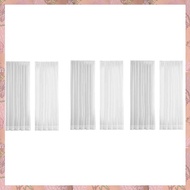 (NVIS) 6X Window White Sheer Curtains 84 Inches Long 2 Panels Sheer White Curtains Clear Curtains Ba