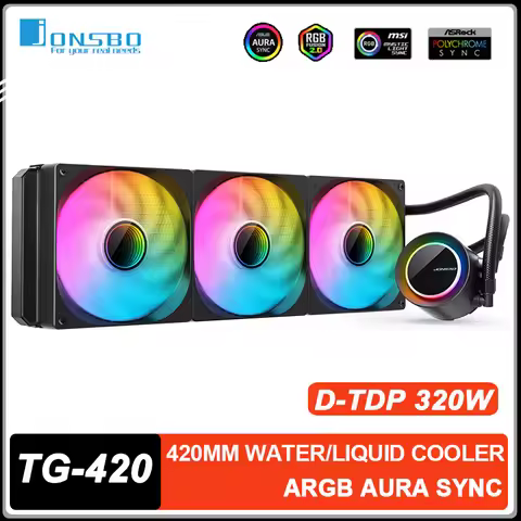JONSBO TG-420 CPU Water Cooler ARGB AURA SYNC Integrated Liquid Radiator For LGA1700 1200 115X AM4 A