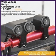 【BET】Aluminum Alloy Handlebar Switch for E Bike Motorcycle LED Light 2 Wire 3 Wire[my]