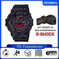 G SHOCK Black and Bold Red Series Men Sports Watch GA-700BBR-1A / GA-700BBR-1 / GA-700BBR / GA-700 /