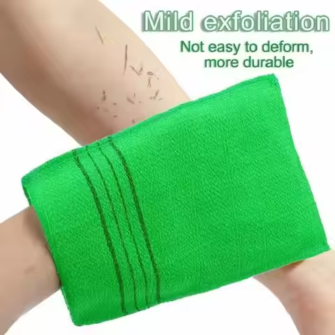 1PC Exfoliating Bath Pad Towel Korean Asian Exfoliating Bath Washcloth Body Scrub Shower Double Side