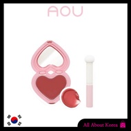 [AOU]Glowy Cream Blush 8colors& Marshmallow Puff Brush