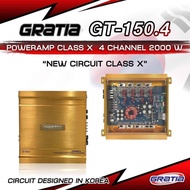 เพาเวอร์แอมป์ GRATIA รุ่น GT-150.4D CLASS-X Amp Brazil วงจรบราซิล ตัวแรง กำลังขับ 2000 วัตต์  เครื่อ