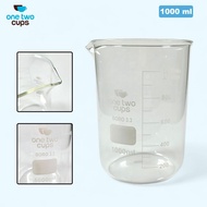 Multifunctional Borosilicate Glass Chemical Lab Measuring Cup - GG-17 - Transparent