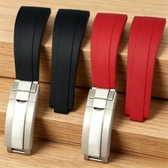 Suitable for Rolex Datejust series silicone watch strap 41mm black rock candy rubber watch strap 21m