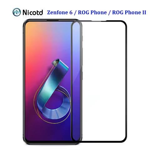 Protective Glass For ASUS Zenfone 6 ZS630KL Tempered Glass Full Cover 9H Anti-Explosion Screen Prote