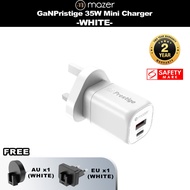 Mazer GanPrestige 35W GaN Charger With Travel Pin PD Fast Charger For iPhone/Samsung/Oppo/Vivo