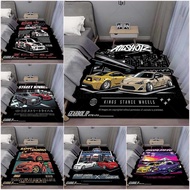 Racing GTR Bedside Of The Bedroom Game Room Living Room Decoration HD Pattern Home Floor Mat Non-sli