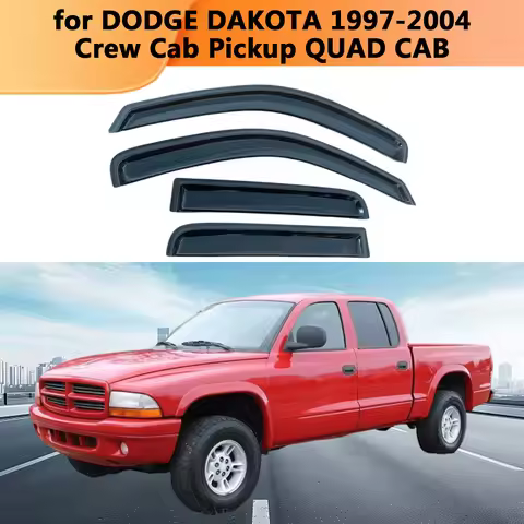 DODGE DAKOTA CAB For DODGE DAKOTA 1997 1998 1999-2004 Crew Cab Pickup QUAD CAB Wind Deflectors Rain 