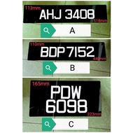 Nombor Plate Kereta Sekali Papan (Kristal+Tape) Code:W10