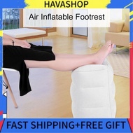 havashop Inflatable Footrest  Travel Air Inflation Pillow Relax Footstool Airplane(Gray)