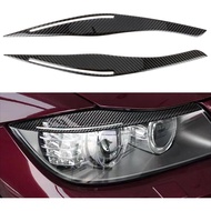 E90 Carbon Fiber Eyelid, PSLER Headlight Eyelids Headlight Eyebrows Trim Front Headlight Cover Compa