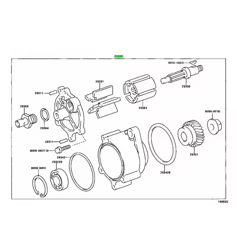 Strict 1 Piece New Engine Vacuum Pump Silver Metal Automotive Supplies For Toyota Land Cruiser HZJ75