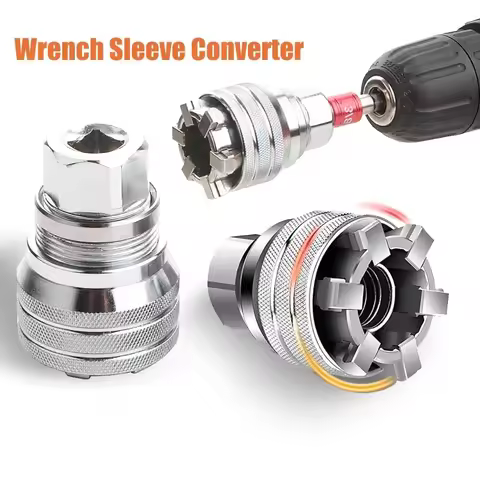 Universal Electric Wrench Sleeve Converter Fits for Standard 3/8-3/4'' 10 to 19mm Super Socket Multi