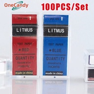 MERAH 100Pcs Litmus Paper/Water Ph Paper Red Litmus Paper/ And Paperbiru Paper Ph Level Test Paper L