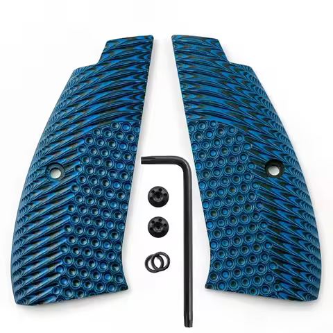 1Pair CZ75 G10 Handle Grips Patches for CZ 75 Full Size, SP-01 Series, Shadow 2, 75B BD, with Screws