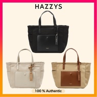 HAZZYS Right it Bag Black Simple Pocket Nylon Top Zip Tote Bag Cross Bag S - 3 Colors (2024 NEW)