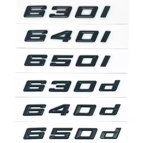 Car 3D ABS Trunk Letters Logo Badge Emblem Styling Decals Sticker For BMW 6 Series 630i 640i 645i 65
