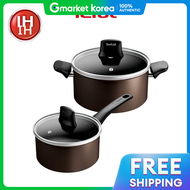 Tefal | ชดหมอไทเทเนยมเทฟอล อนดกชน 1X นว อนโนวาชน 2 ชน (หมอทรงเตย 18 ซม. + หมอทรงสง 20 ซม.)