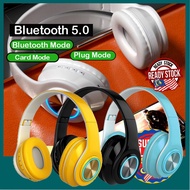 MACARON HEADPHONE BLUETOOTH 5.0 ️ Wireless Headset LED Light Earphone Noise Cancelling Fon Kepala Ta