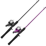 33 Spincast Reel and 2-Piece Fishing Rod Combo, 5-Foot 6-Inch Durable Fiberglass Rod, Quickset Anti-